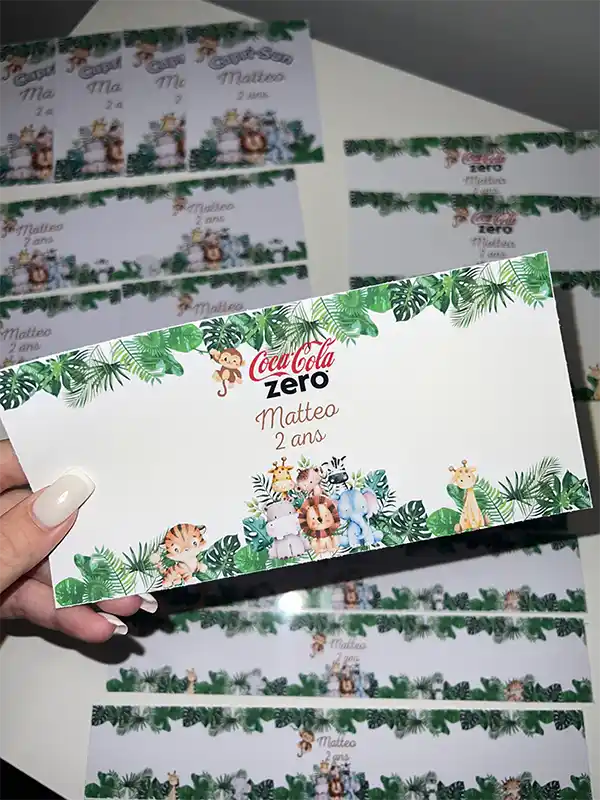 ETIQUETTE DE SODA 33cl (par 2)